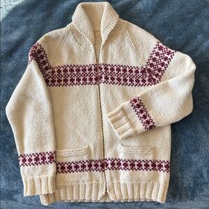 Vintage Mary Maxim 1960s Handknit Cardigan